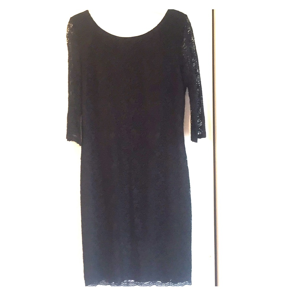 Lacy black cocktail dress